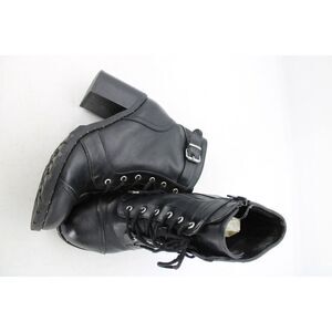 Diba Carryn Combat Boots Size 9m Black Heel 3"